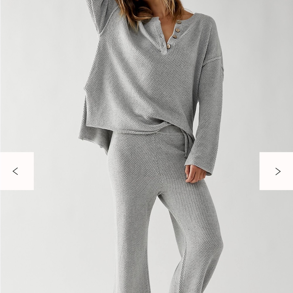 Free people beach Hailee knitwear set light gray